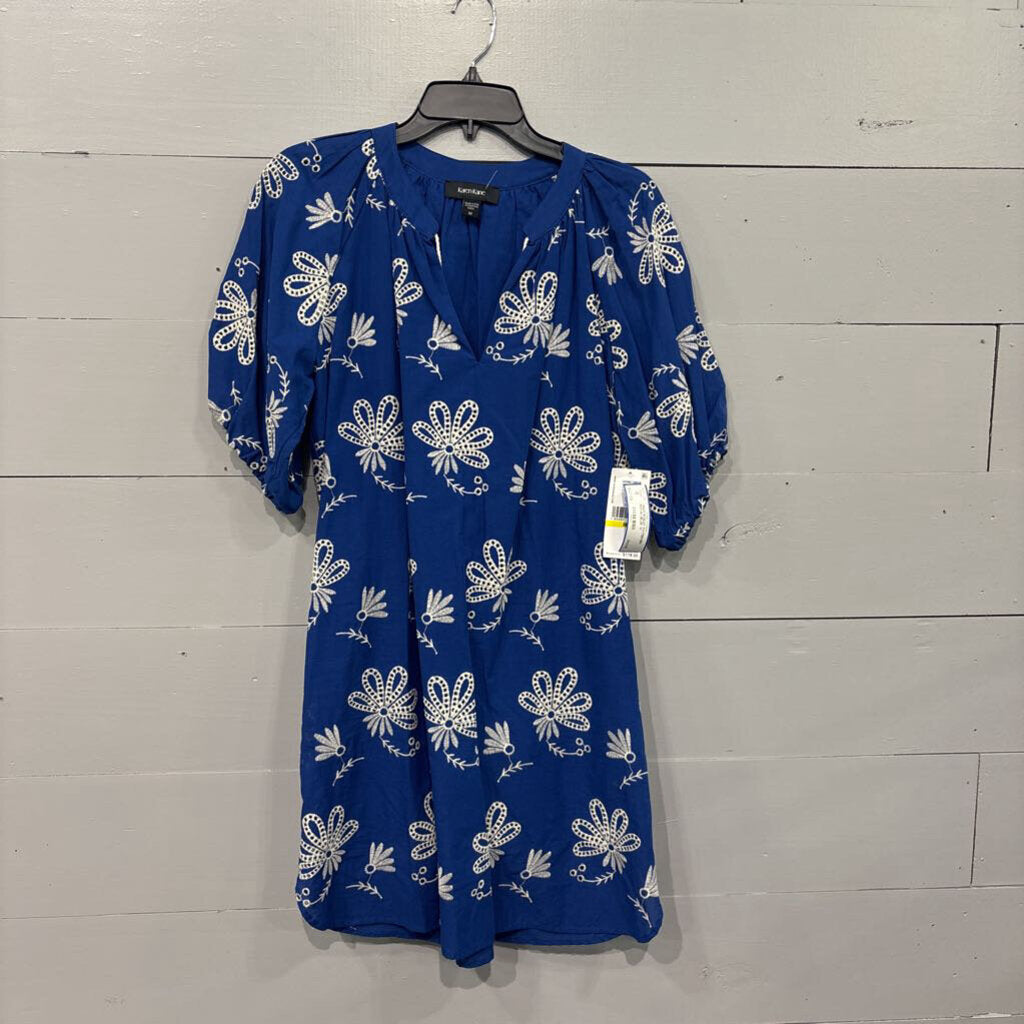 KAREN KANE,*NWT EYELET PATTERNED,ROYAL BLUE ,M