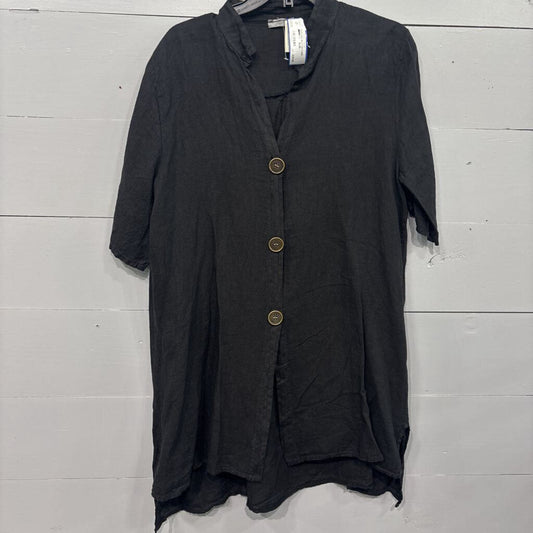 FLEURISH,*NWT BIG BUTTON TUNIC,WHITE,XL