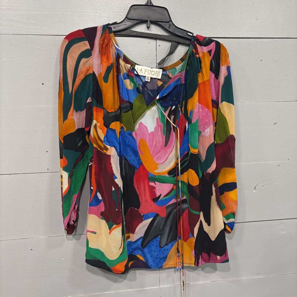 LA FUORI,*NWT PATTERNED TOP,MULTI,M