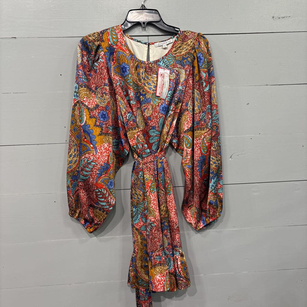 JOY JOY,*NWT PATTERNED DRESS,MULTI,L