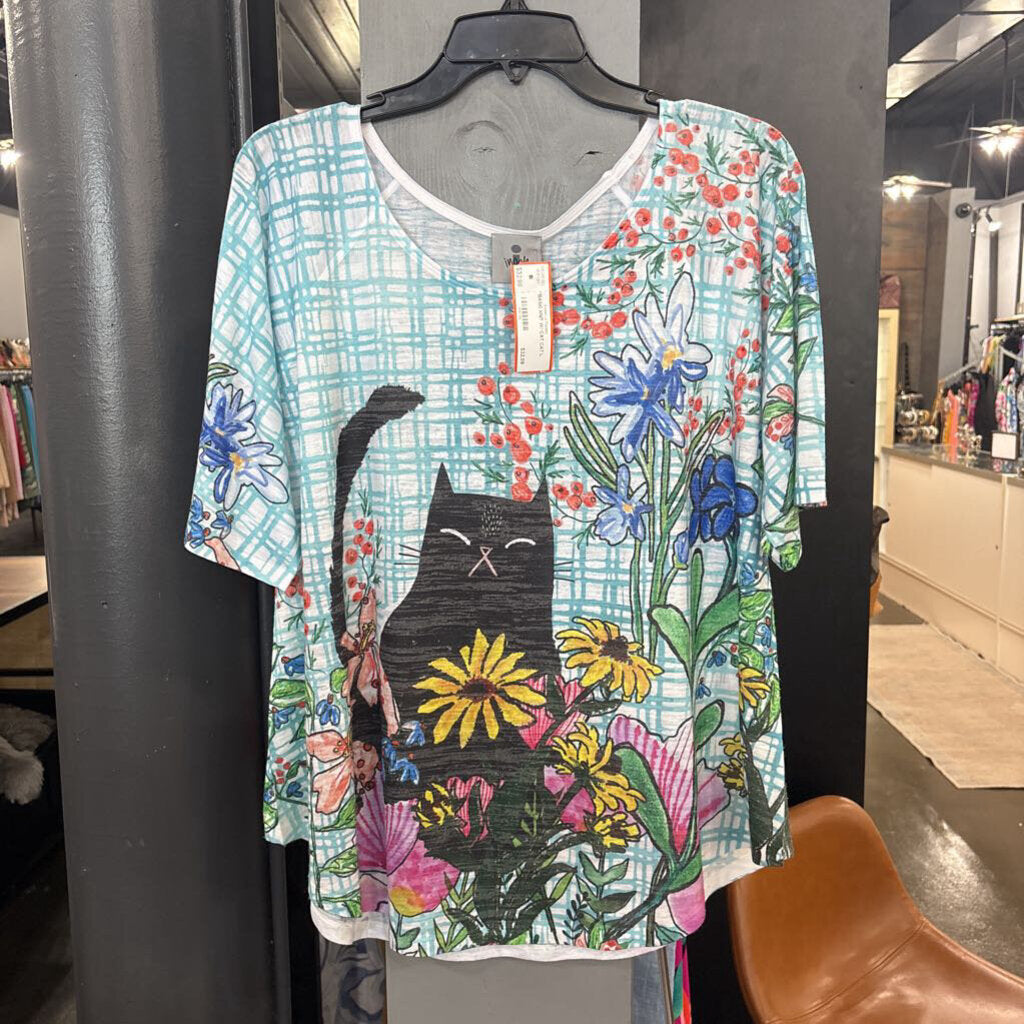 I NOAH,*BASIC KNIT W/ CAT,CAT,L