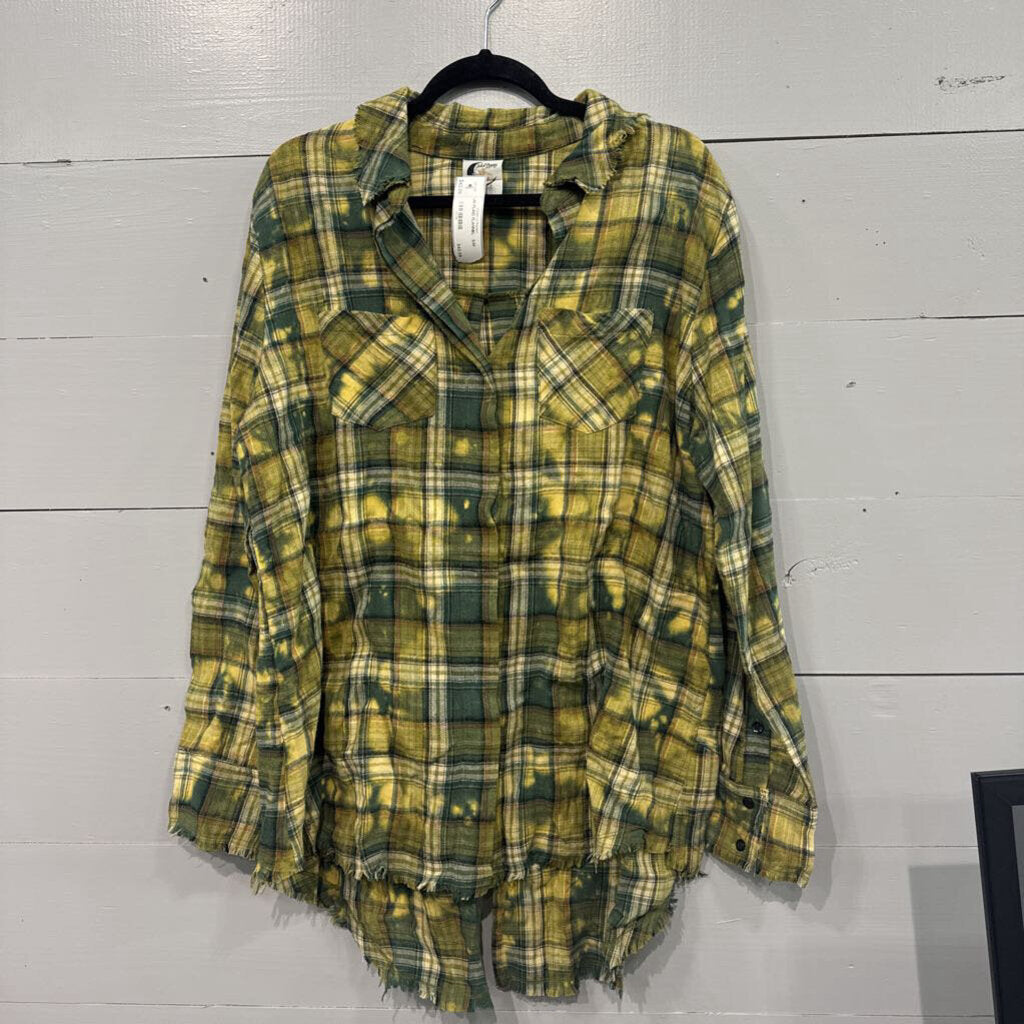 JADED GYPSY,JG PLAID FLANNEL , S/M