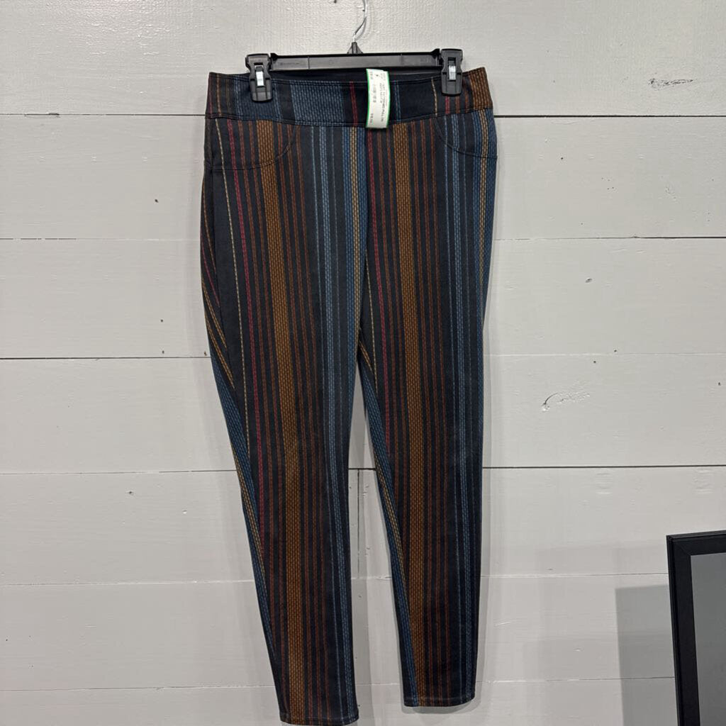 SLIM FACTOR,*SOFT PATTERNED PULL ON PANTS,NAVY,M