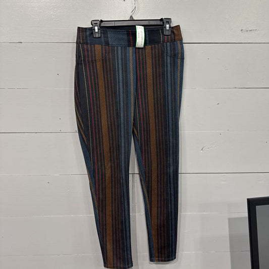 SLIM FACTOR,*SOFT PATTERNED PULL ON PANTS,NAVY,M
