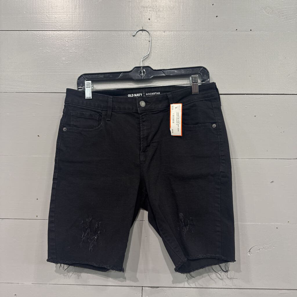 OLD NAVY,*DENIM MID RISE SOFT JEAN SHORTS,BLACK,12