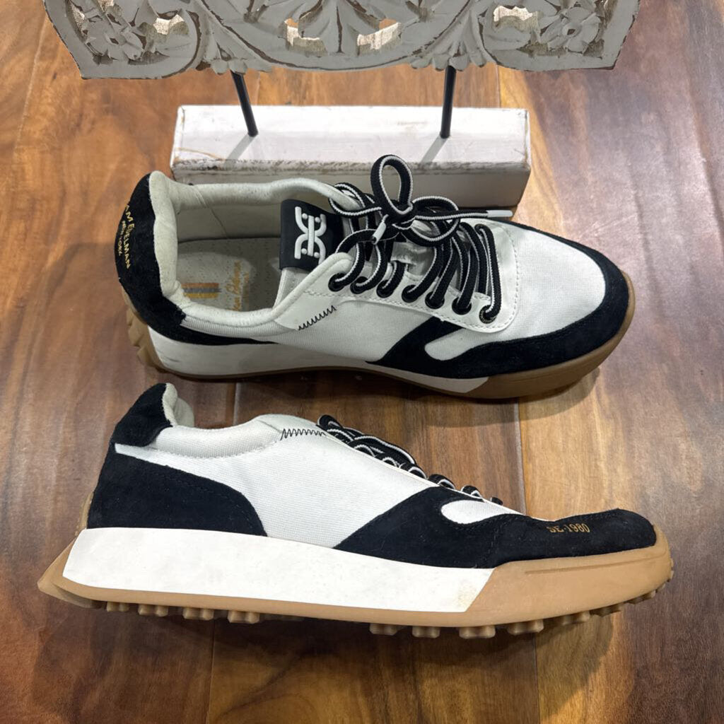 SAM EDELMAN,TRENDY SNEAKER,BLK WHT ,9.5