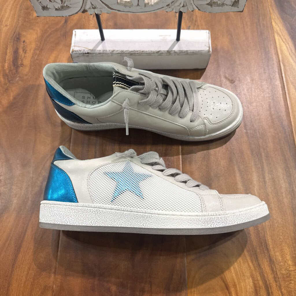 SHU SHOP,TRENDY SNEAKER,WHT BLUE ,9
