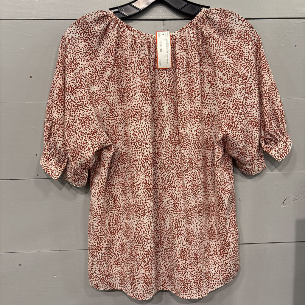 NORDSTROM,PATTERNED TOP ,WHT RUST ,S