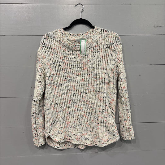 MULTIPLES,FLECKED SWEATER,CREAM ,M
