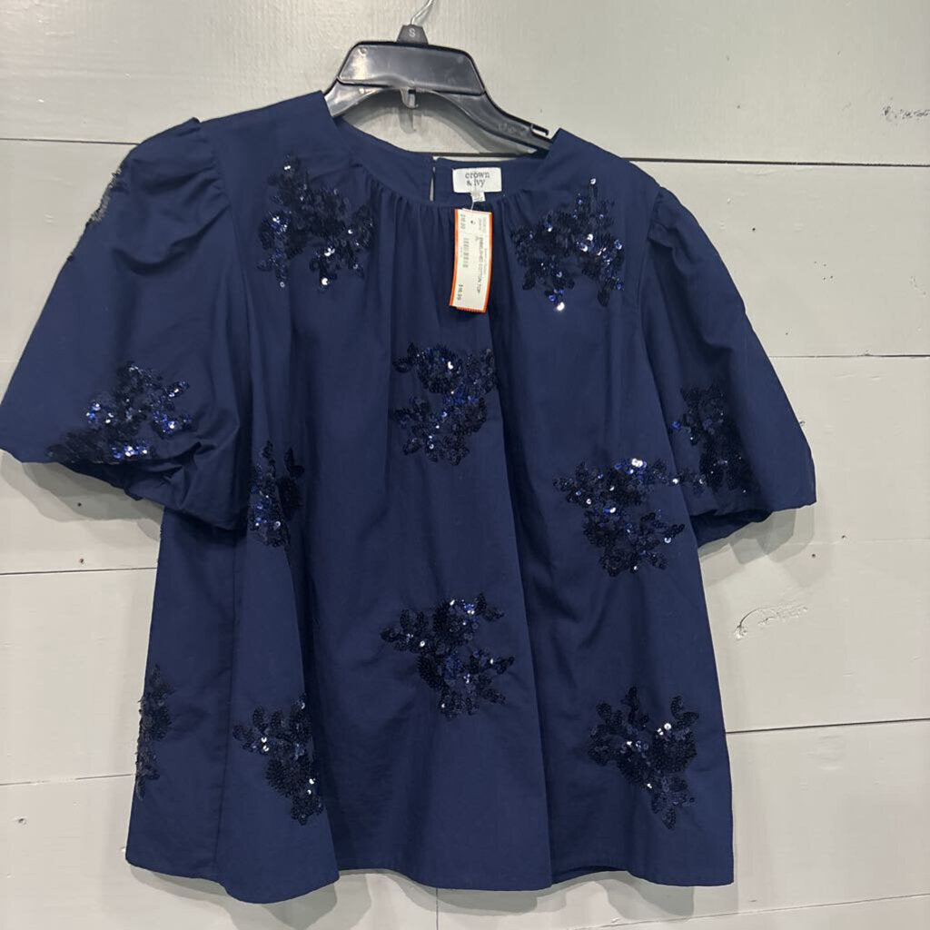 EMBELISHED COTTON TOP, PL