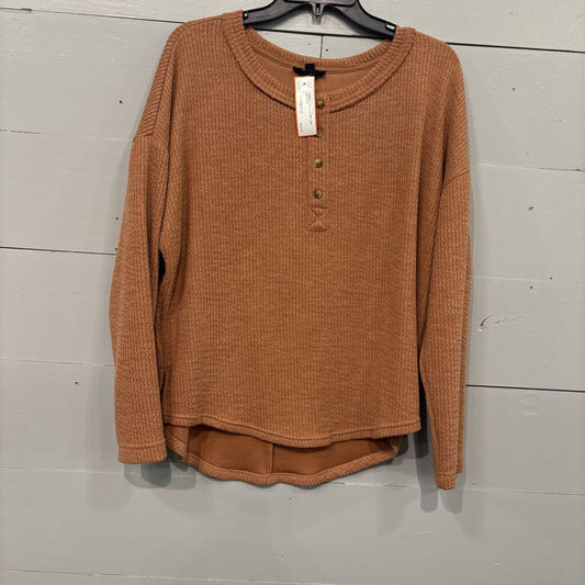 BLU PEPPER,*RIBBED PULL OVER TOP,ORANGE