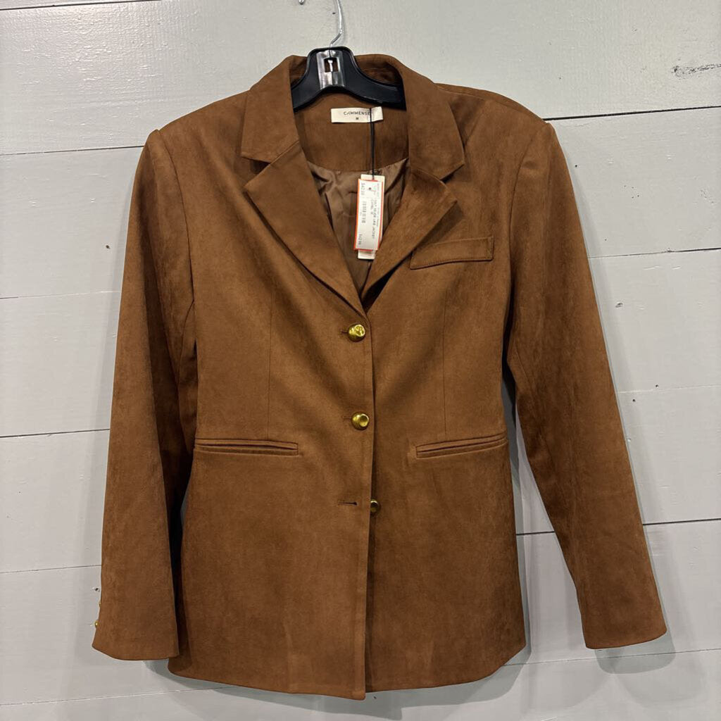 THE COMMENSE,NWT SEUDE LIKE JACKET,CAMEL ,M