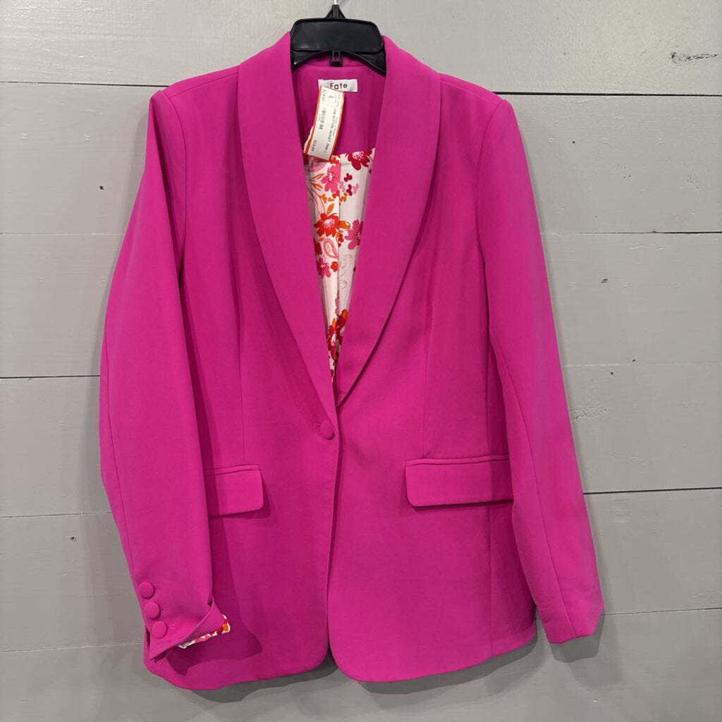 FATE,ONE BUTTON JACKET ,PINK,L