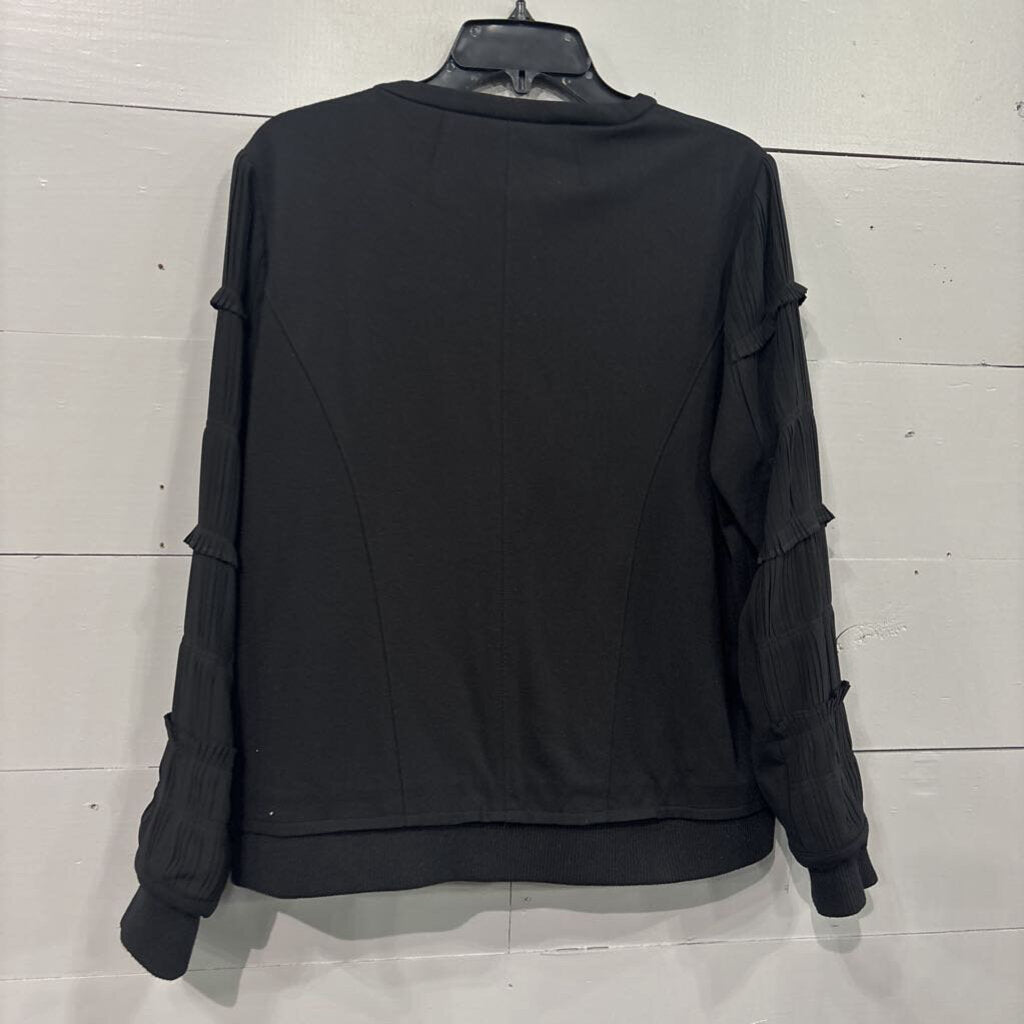 PEACE OF CLOTH,BASIC ZIPPERED JACKET,BLK ,L