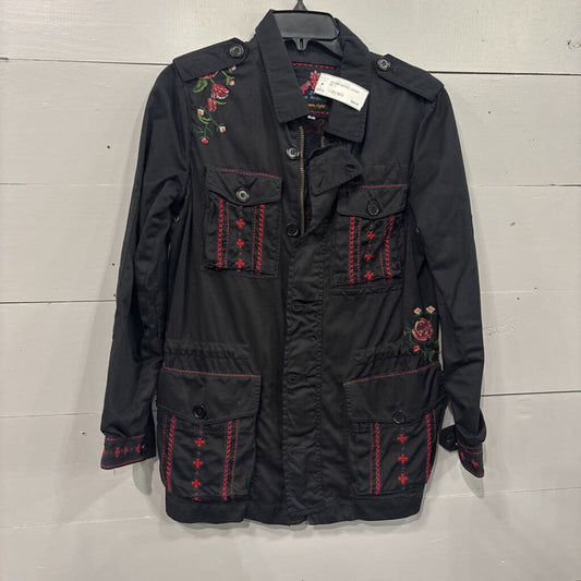 JOHNNY WAS,JW EMBROIDERED JACKET ,BLK ,S