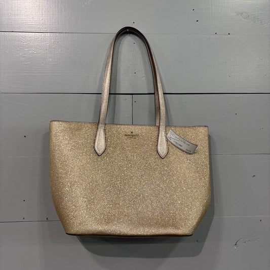 KATE SPADE,*KS NYW GLITTER TOTE,GOLD