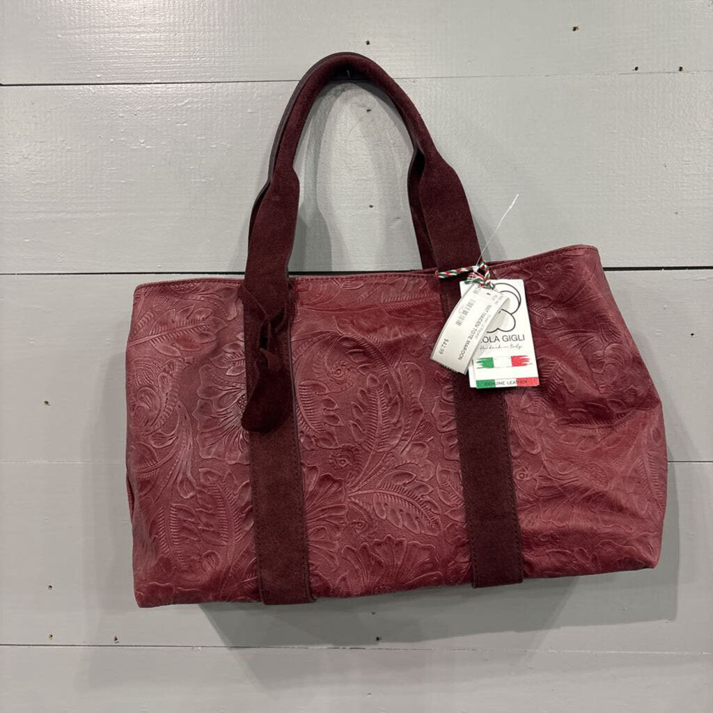 NWT MAIDEN TOTE,MAROON