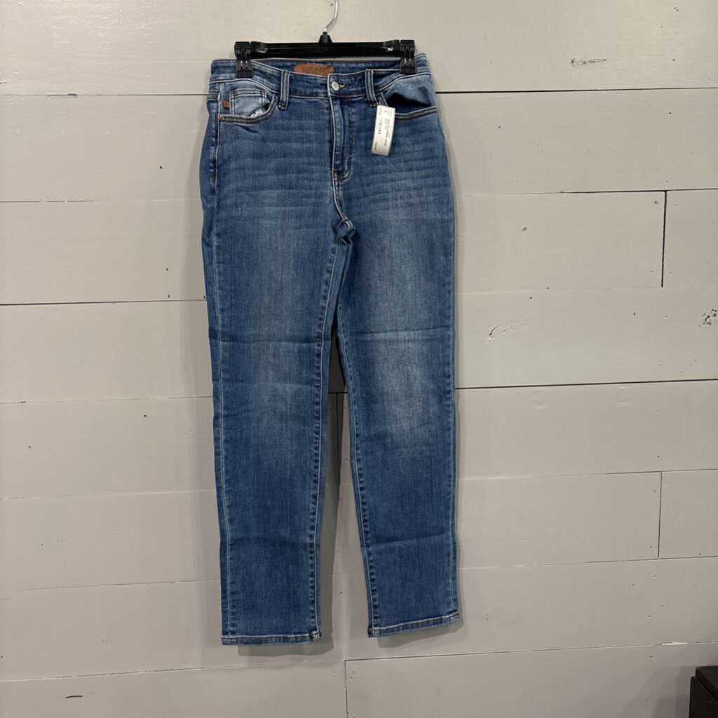 JUDY BLUE,DENIM BOYFRIEND JEANS,BLUE ,1/25