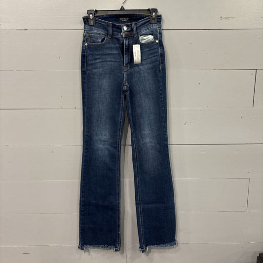 JUDY BLUE,DENIM BOOT CUT DARK WASH JEANS,BLUE ,3/26