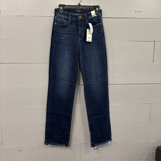 JUDY BLUE,DENIM STRAIGHT DARK WASH JEANS,BLUE ,3/26