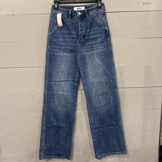 MICA,*DENIM STRAIGHT LEG JEANS,BLUE ,26