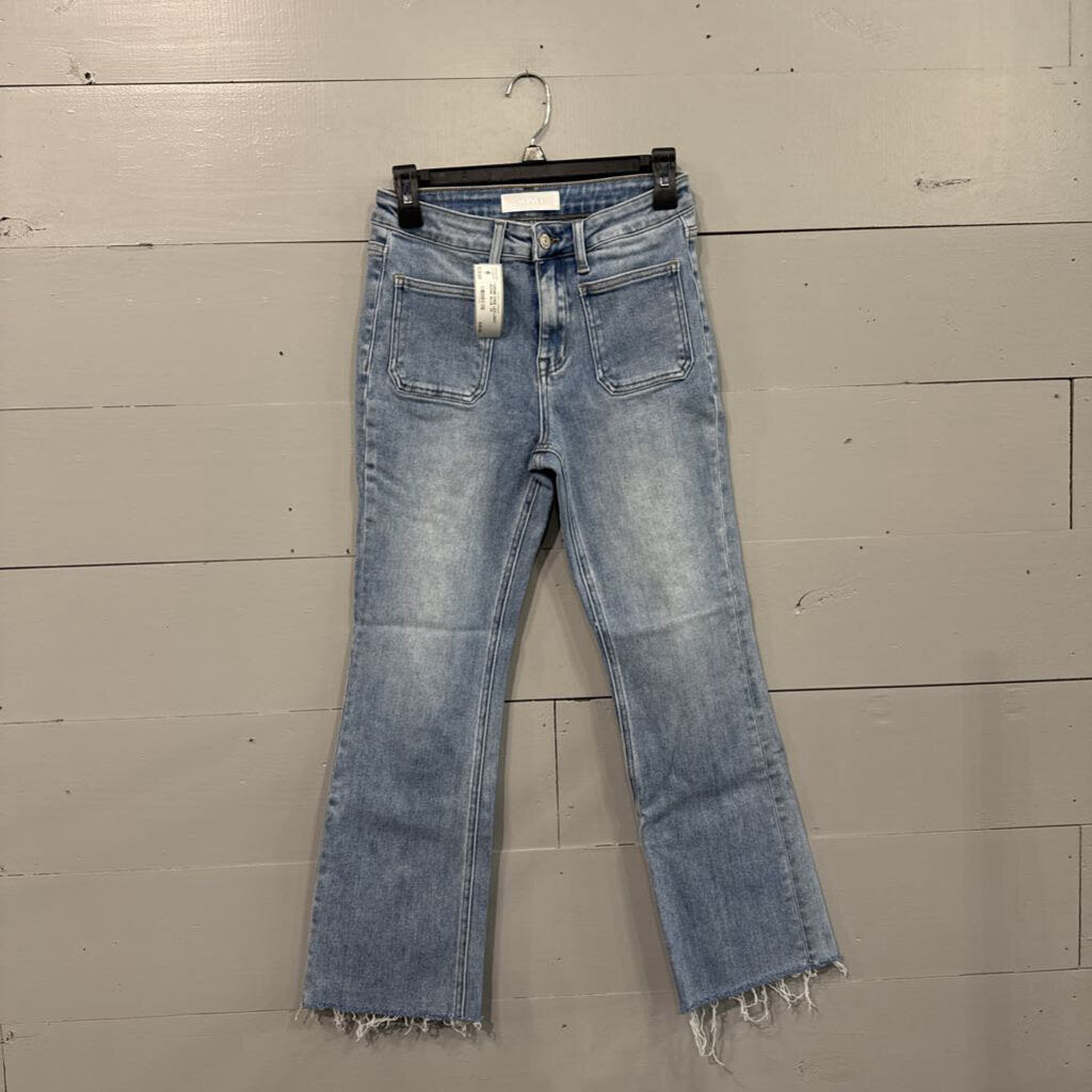 VERVET,*DENIM WIDE LEG LIGHT JEANS ,BLUE ,26