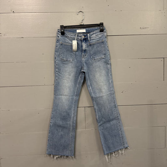 VERVET,*DENIM WIDE LEG LIGHT JEANS ,BLUE ,26