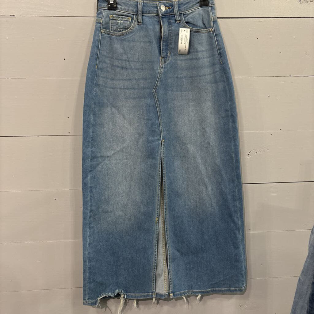 HARPER HERITAGE,*DENIM MEDIUM WASH MAXI SKIRT,BLUE ,26
