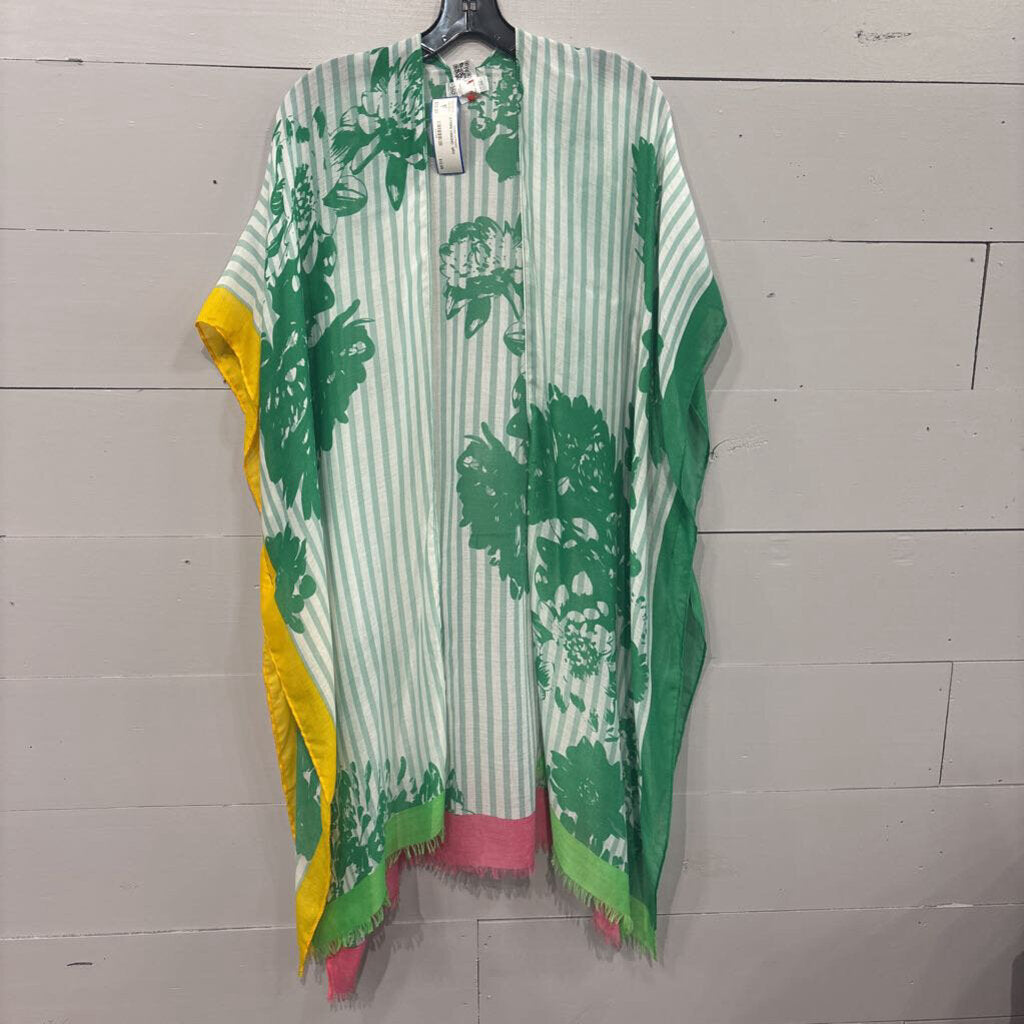 STRIPE KIMONO ,GRN