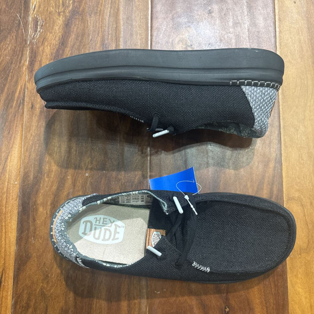 HEY DUDE,HEYDUDE SLIPON ,BLK GRY ,W9