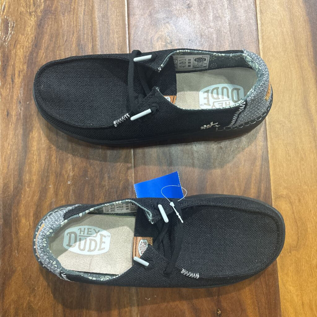 HEY DUDE,HEYDUDE SLIPON ,BLK GRY ,W9