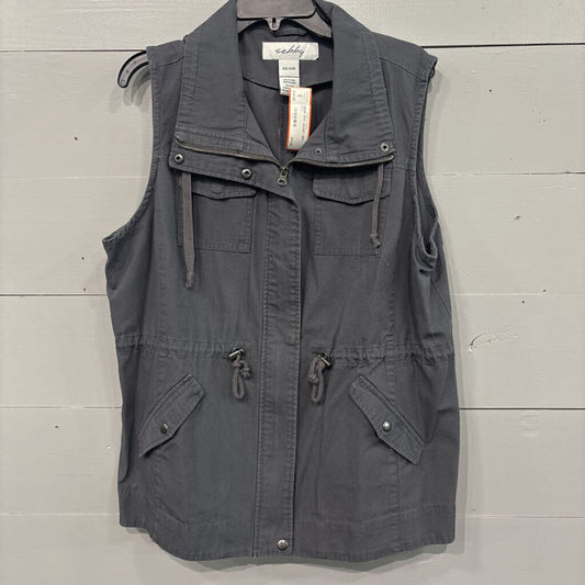 SEBBY,ZIPUP VEST JACKET ,GRY,XXL