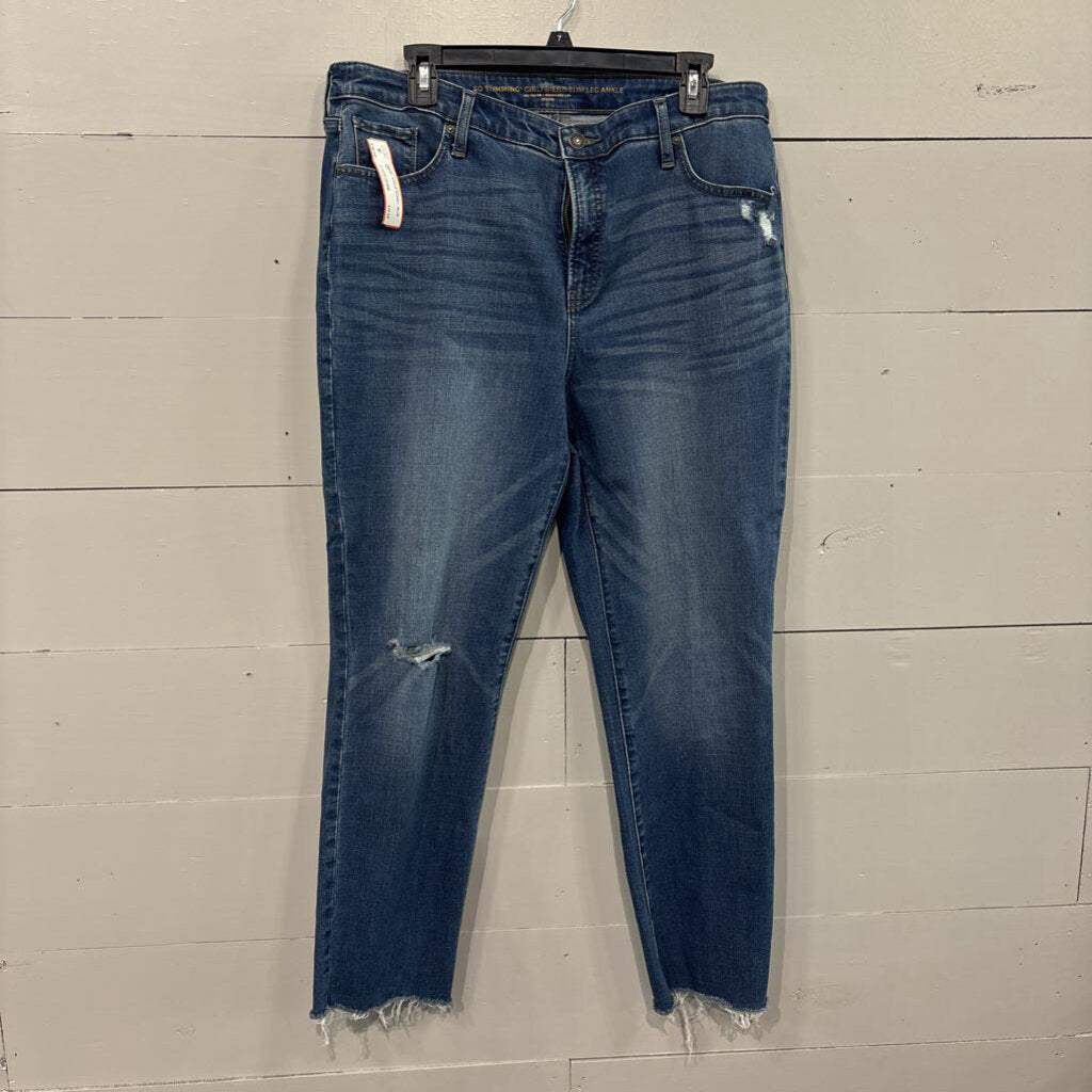 CHICO'S,DENIM ANKLE SKINNY ,BLUE ,14R