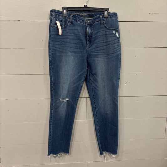 CHICO'S,DENIM ANKLE SKINNY ,BLUE ,14R