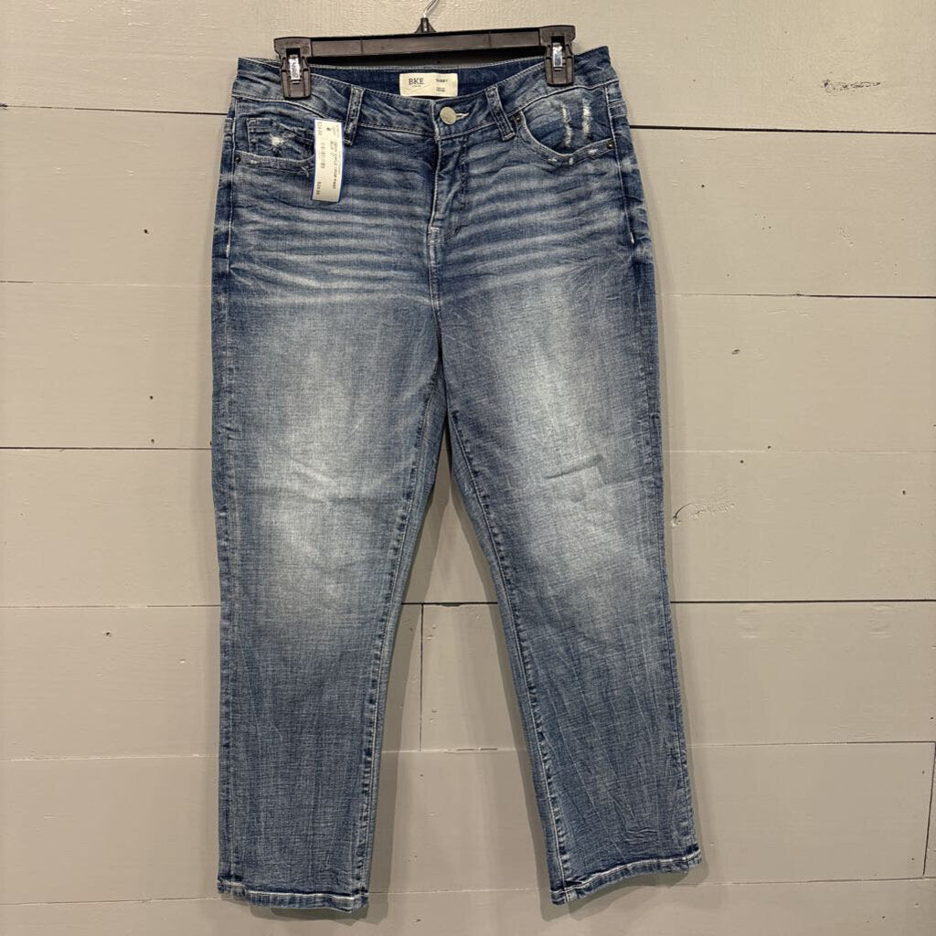 BKE,DENIM ANKLE CROP PANT ,BLUE ,27