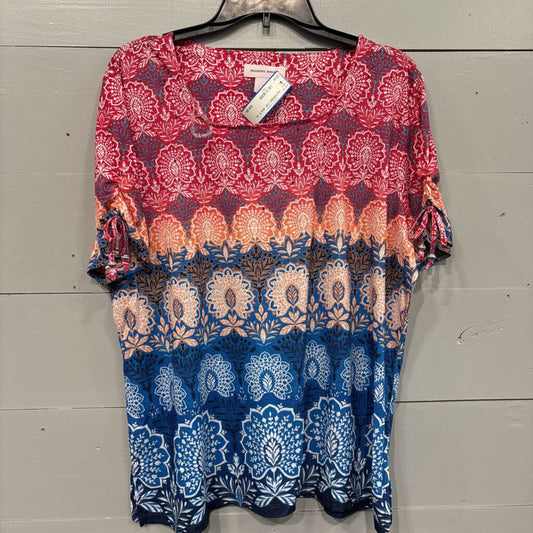 PATTERNED TOP ,MULTI ,XL