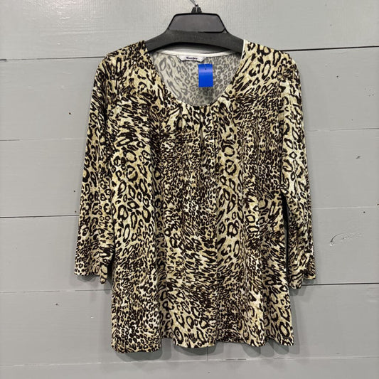 TAN JAY,LEOPARD TOP ,TAN BRN ,XL