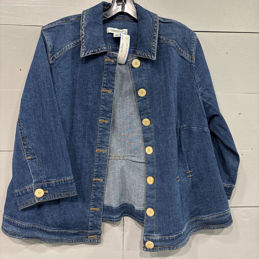 COLDWATER CREEK, DENIM JACKET ,BLUE ,18W