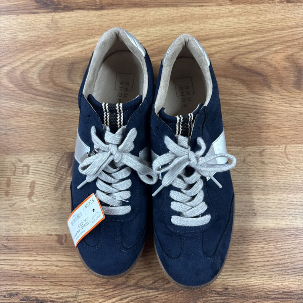 SHU SHOP,TRENDY SNEAKER,NVY SILVER,9