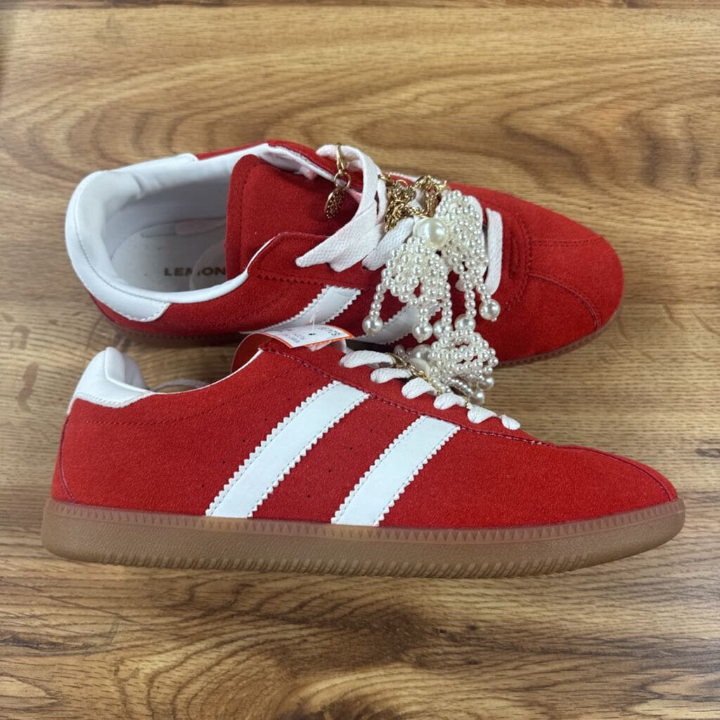 LEMONADE,TRENDY PEARL SNEAKER,RED WHT,9