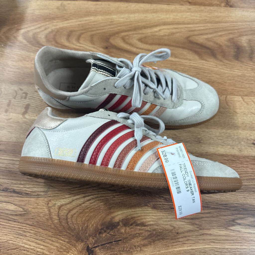 SHU SHOP,TRENDY SNEAKER,TAN FALL COLORS,9