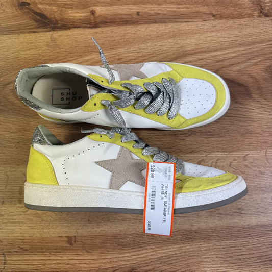 SHU SHOP,TRENDY SNEAKER,YEL WHITE ,9