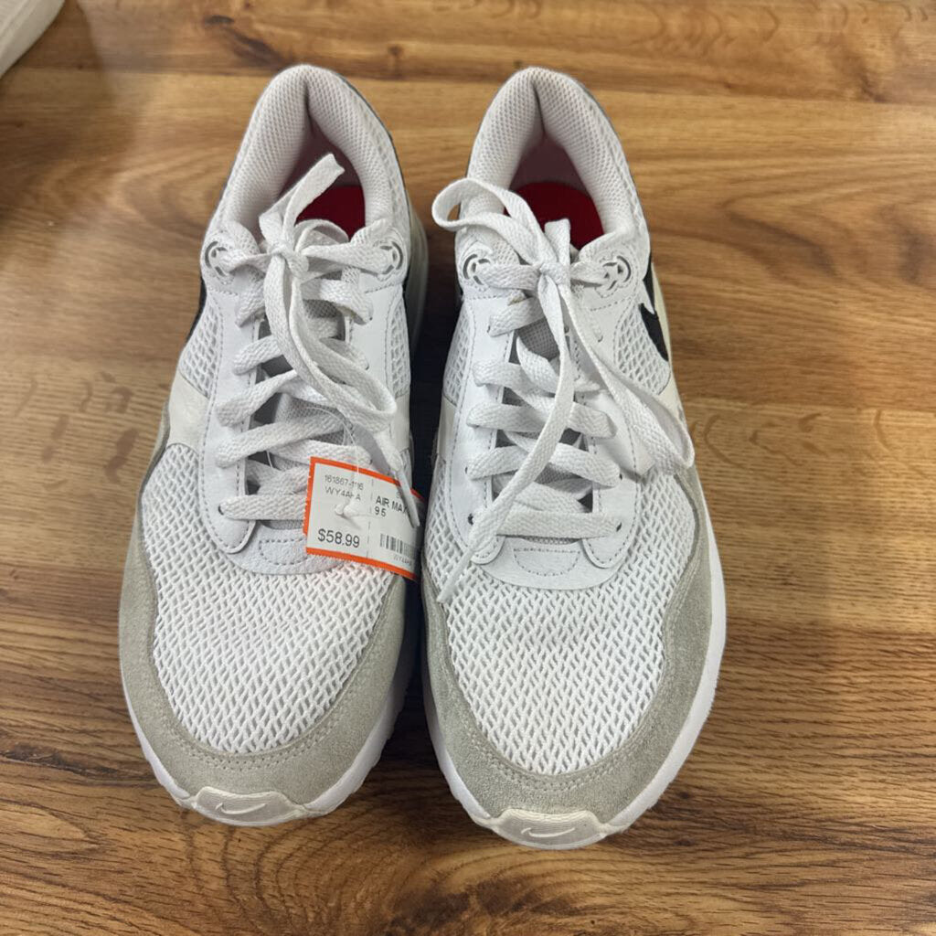 NIKE,AIR MAX SNEAKER,WHT BLK ,9.5