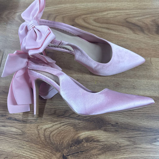 BOW HEEL ,PINK ,9