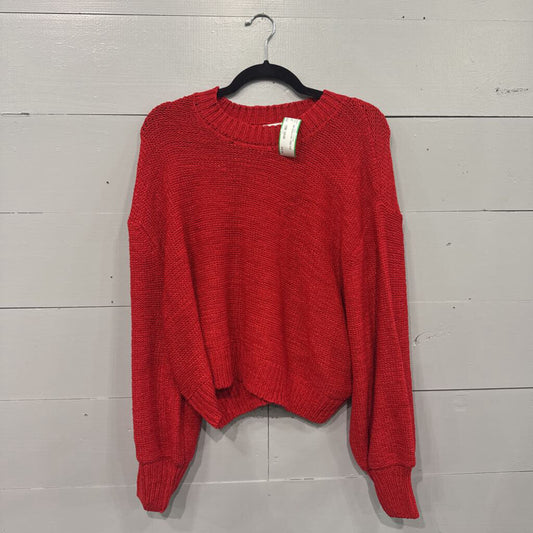 ZENANA,KNIT SWEATER ,RED,S/M