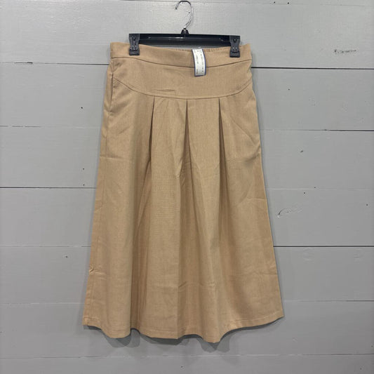 MID LENGTH SKIRT ,TAN ,M