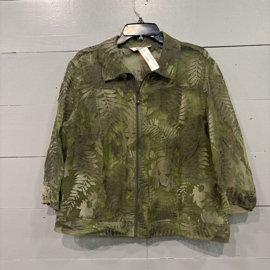 TAN JAY,SHEER LEAF JACKET ,GREEN ,XL