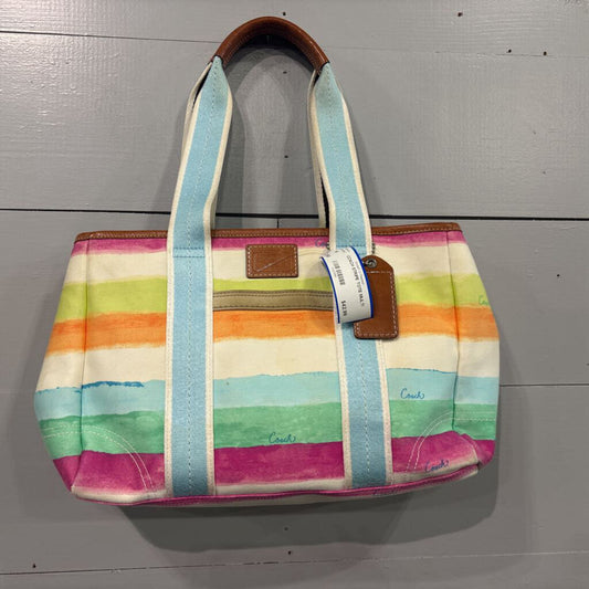 COACH,COACH STRIPE TOTE,MULTI