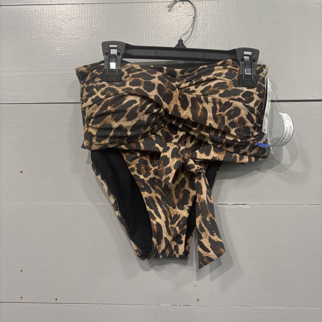 BAR III,NWT TOP & BIKINI 2PC,LEOPARD ,S