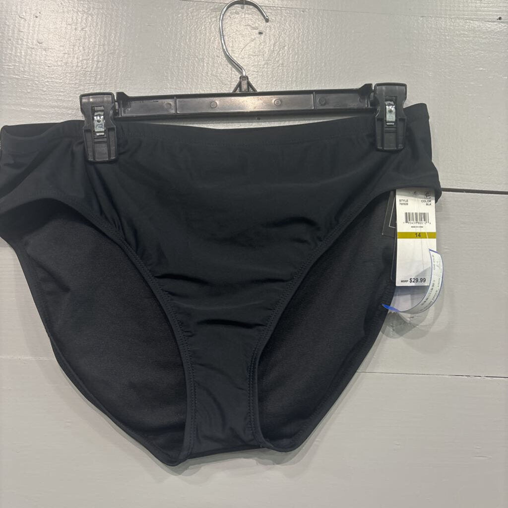 ISLAND ESCAPE,NWT SWIM BIKINI,BLACK,14